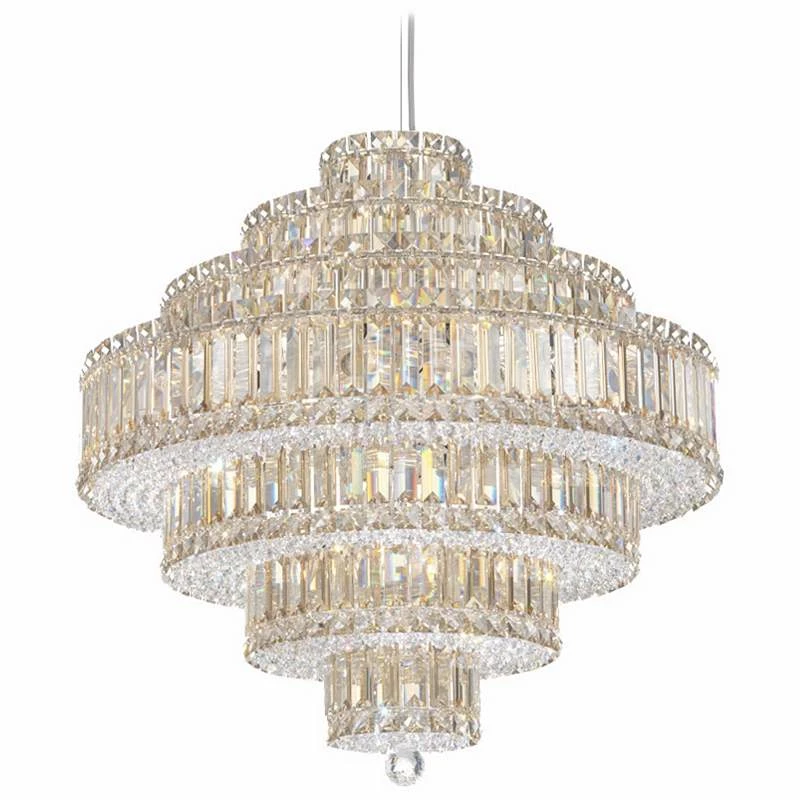 Schonbek Plaza Collection 24 1/2" Crystal Pendant Chandelier 4 Schonbek Plaza Collection 24 1/2" Crystal Pendant Chandelier - Image 2