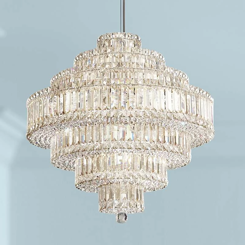 Schonbek Plaza Collection 24 1/2" Crystal Pendant Chandelier 3 Schonbek Plaza Collection 24 1/2" Crystal Pendant Chandelier