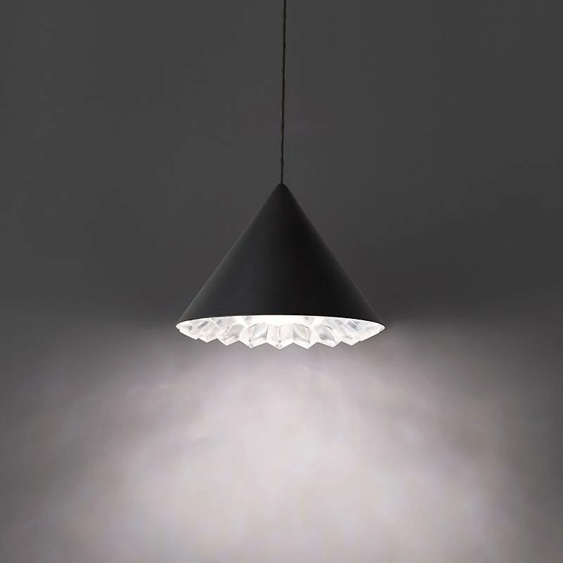 Schonbek Primrose Black 8" Wide Modern Cone LED Mini Pendant 6 Schonbek Primrose Black 8" Wide Modern Cone LED Mini Pendant - Image 4