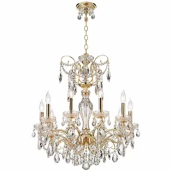 Schonbek Sonatina 25 1/2" Wide Gold Crystal Chandelier -Outlet The Radiantix Store schonbek sonatina 25 and one half inch wide gold crystal chandelier 5m132views2