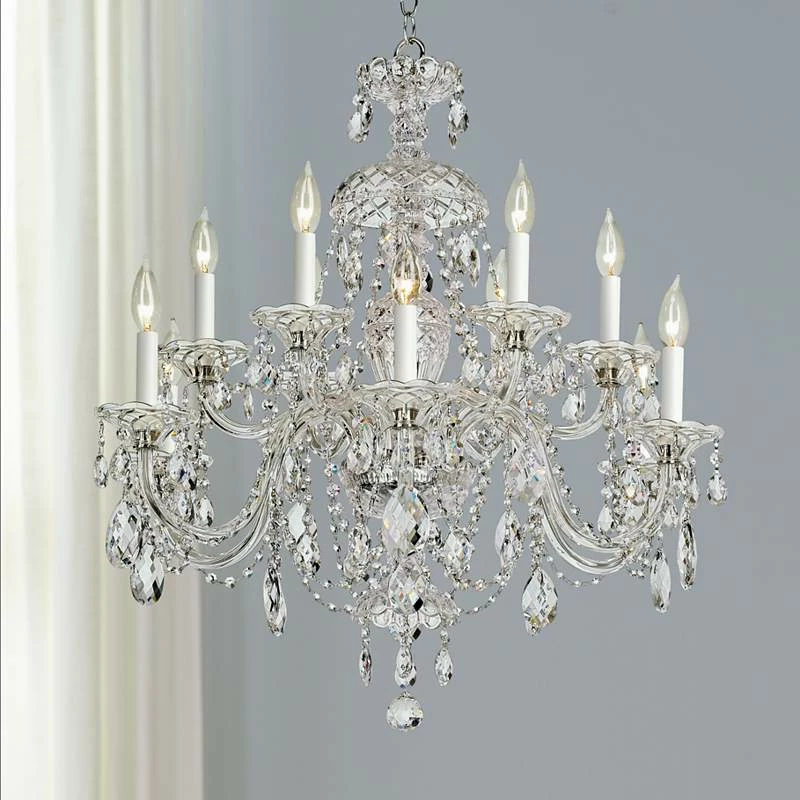 Schonbek Sterling 29" Wide Heritage Crystal 12-Light Chandelier 4 Schonbek Sterling 29" Wide Heritage Crystal 12-Light Chandelier - Image 2