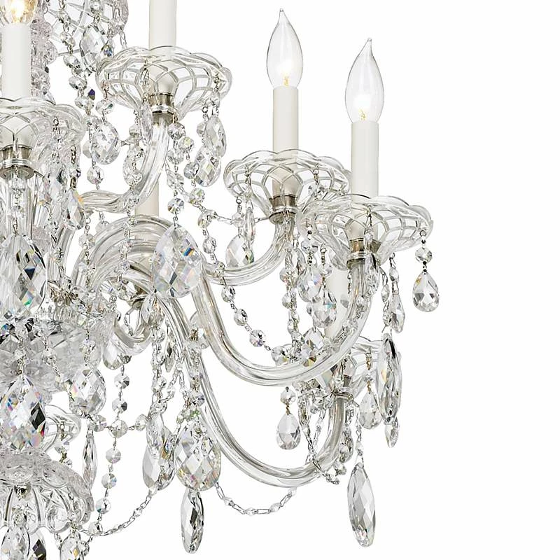 Schonbek Sterling 29" Wide Heritage Crystal 12-Light Chandelier 6 Schonbek Sterling 29" Wide Heritage Crystal 12-Light Chandelier - Image 4