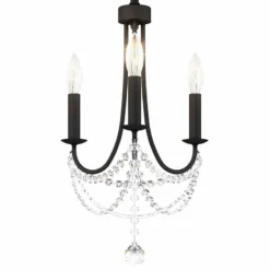 Schonbek Verdana 12" Wide Black 3-Light Mini Pendant Chandelier Light -Outlet The Radiantix Store schonbek verdana 12 inch wide black 3 light mini pendant chandelier light 98k23views1