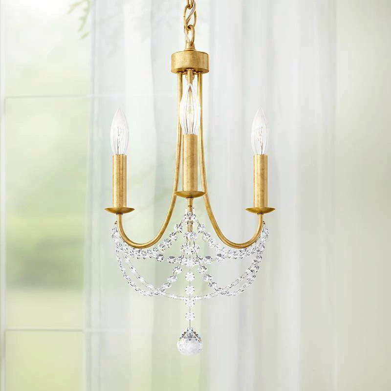 Schonbek Verdana 12" Wide Gold 3-Light Mini Pendant Light 3 Schonbek Verdana 12" Wide Gold 3-Light Mini Pendant Light