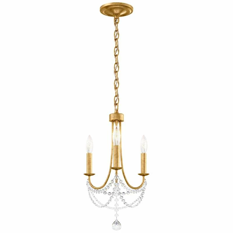 Schonbek Verdana 12" Wide Gold 3-Light Mini Pendant Light 7 Schonbek Verdana 12" Wide Gold 3-Light Mini Pendant Light - Image 5