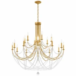 Schonbek Verdana 43" Wide Gold 18-Light 2-Tier Pendant Light -Outlet The Radiantix Store schonbek verdana 43 inch wide gold 18 light 2 tier pendant light 98p81views3