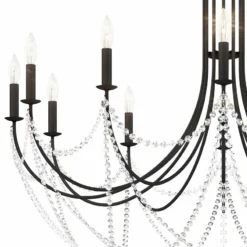 Schonbek Verdana 43" Wide Matte Black 12-Light Pendant Light -Outlet The Radiantix Store schonbek verdana 43 inch wide matte black 12 light pendant light 98m56views1