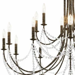 Schonbek Verdana 43"W Bronze 18-Light 2-Tier Pendant Light -Outlet The Radiantix Store schonbek verdana 43 inchw bronze 18 light 2 tier pendant light 98p80views1