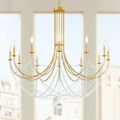 Schonbek Verdana 43"W Heirloom Gold 12-Light Pendant Light