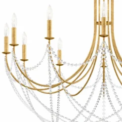 Schonbek Verdana 43"W Heirloom Gold 12-Light Pendant Light -Outlet The Radiantix Store schonbek verdana 43 inchw heirloom gold 12 light pendant light 98n10views1