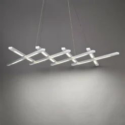 Scissors 96" Wide Aluminum LED Kitchen Island Light Pendant -Outlet The Radiantix Store scissors 96 inch wide aluminum led kitchen island light pendant 55n36views3