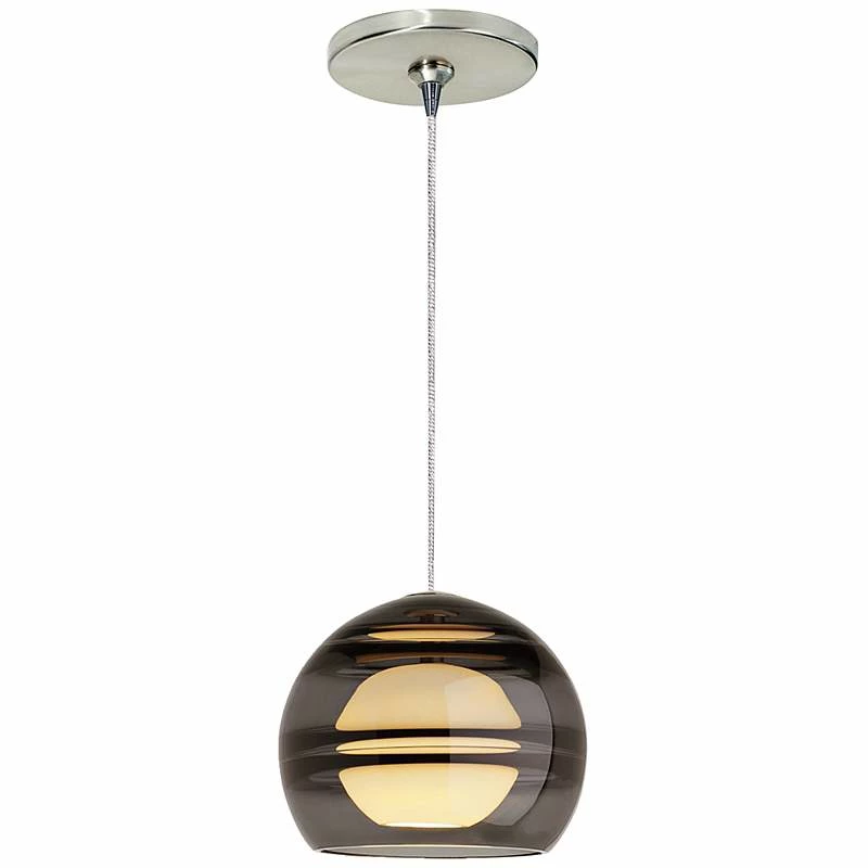Sedona 6" Wide Satin Nickel LED Freejack Mini Pendant 3 Sedona 6" Wide Satin Nickel LED Freejack Mini Pendant