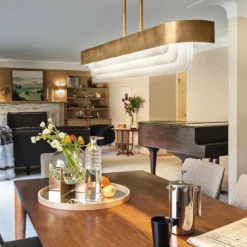 Serene 36 1/2" Wide Brass LED Kitchen Island Light Pendant -Outlet The Radiantix Store serene 36 and one half inch wide brass led kitchen island light pendant 42t92views1