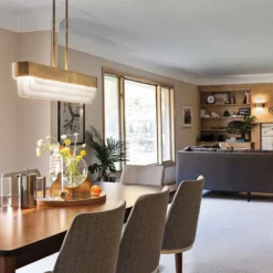 Serene 36 1/2" Wide Brass LED Kitchen Island Light Pendant -Outlet The Radiantix Store serene 36 and one half inch wide brass led kitchen island light pendant 42t92views2