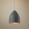 Signal Grande 17" Wide Gray And Copper LED Pendant Light -Outlet The Radiantix Store signal grande 17 inch wide gray and copper led pendant light 12j28cropped