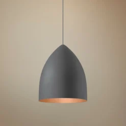 Signal Grande 17" Wide Gray And Copper LED Pendant Light