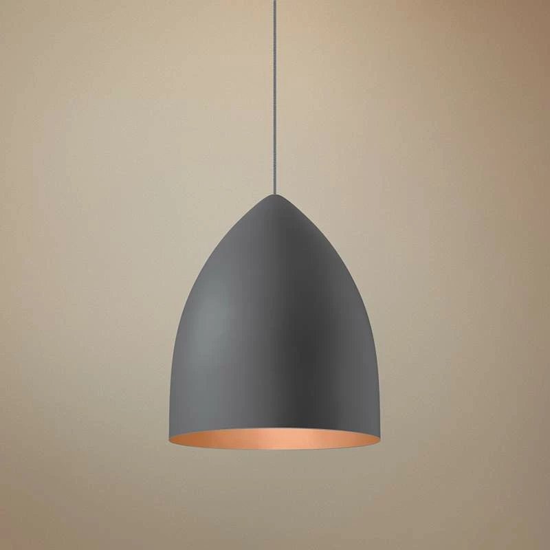Signal Grande 17" Wide Gray And Copper LED Pendant Light 3 Signal Grande 17" Wide Gray And Copper LED Pendant Light