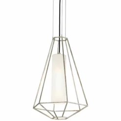 Troy Silhouette 16" Wide Silver Leaf Pendant Light