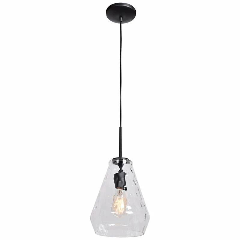 Simplicite 9" Wide Black And Glass LED Mini Pendant 4 Simplicite 9" Wide Black And Glass LED Mini Pendant - Image 2