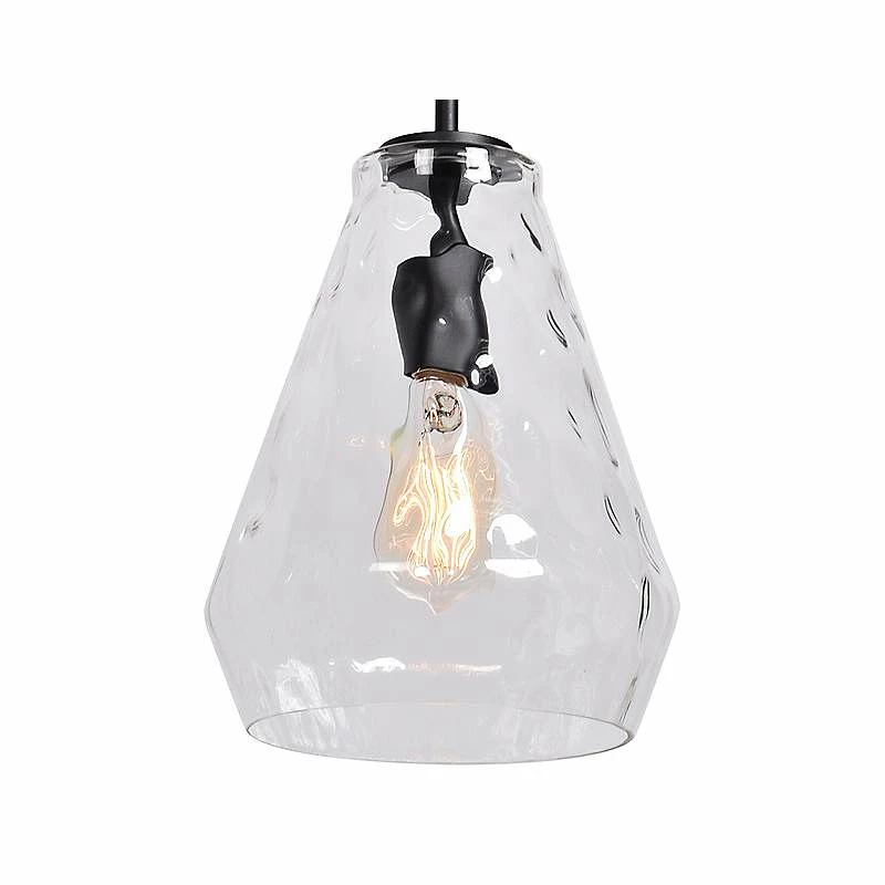 Simplicite 9" Wide Black And Glass LED Mini Pendant 5 Simplicite 9" Wide Black And Glass LED Mini Pendant - Image 3