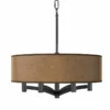 Simulated Leatherette Ava 6-Light Black Pendant Chandelier -Outlet The Radiantix Store simulated leatherette ava 6 light black pendant chandelier 805n6