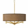 Simulated Leatherette Ava 6-Light Gold Pendant Chandelier -Outlet The Radiantix Store simulated leatherette ava 6 light gold pendant chandelier 785n6