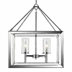 Golden Lighting Smyth 21" Wide Chrome 4-Light Chandelier