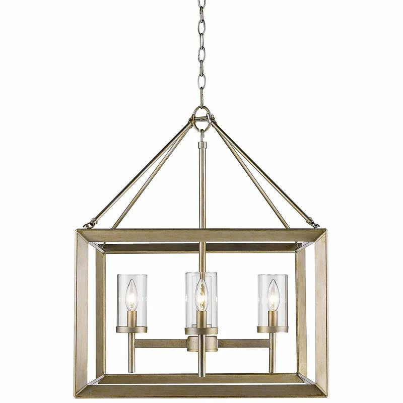 Golden Lighting Smyth 21" Wide White Gold 4-Light Chandelier 4 Golden Lighting Smyth 21" Wide White Gold 4-Light Chandelier - Image 2