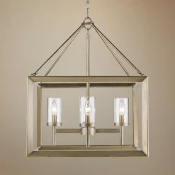 Golden Lighting Smyth 21" Wide White Gold 4-Light Chandelier