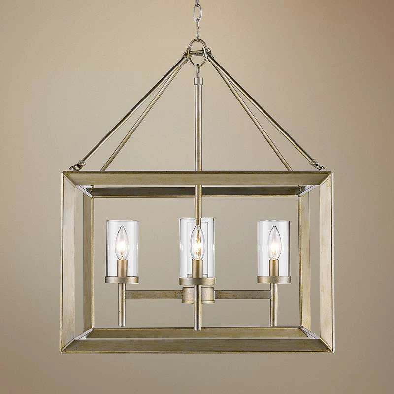 Golden Lighting Smyth 21" Wide White Gold 4-Light Chandelier 3 Golden Lighting Smyth 21" Wide White Gold 4-Light Chandelier