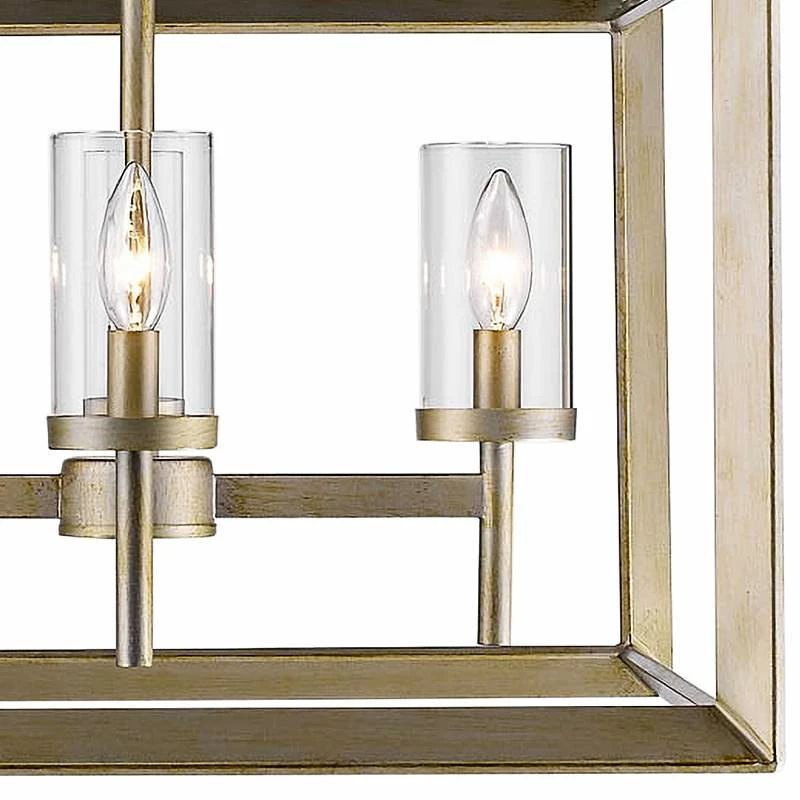Golden Lighting Smyth 21" Wide White Gold 4-Light Chandelier 5 Golden Lighting Smyth 21" Wide White Gold 4-Light Chandelier - Image 3