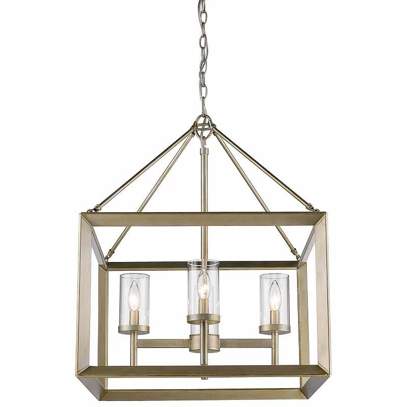 Golden Lighting Smyth 21" Wide White Gold 4-Light Chandelier 6 Golden Lighting Smyth 21" Wide White Gold 4-Light Chandelier - Image 4