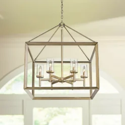 Golden Lighting Smyth 26 3/4" Wide White Gold 6-Light Chandelier