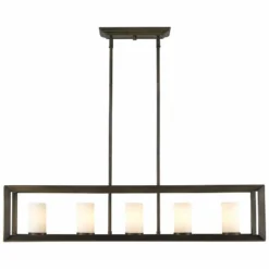 Golden Lighting Smyth 41" Wide Gunmetal Bronze Kitchen Island Light Pendant -Outlet The Radiantix Store smyth 41 inch wide gunmetal bronze kitchen island light pendant 60e07views2