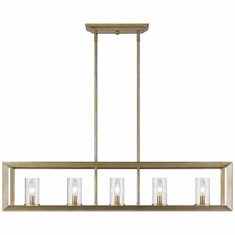 Golden Lighting Smyth 41" Wide White Gold Kitchen Island Light Pendant 4 Golden Lighting Smyth 41" Wide White Gold Kitchen Island Light Pendant - Image 2