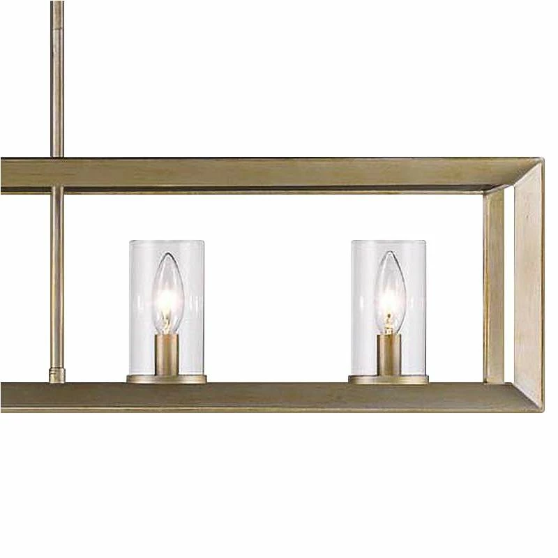 Golden Lighting Smyth 41" Wide White Gold Kitchen Island Light Pendant 5 Golden Lighting Smyth 41" Wide White Gold Kitchen Island Light Pendant - Image 3