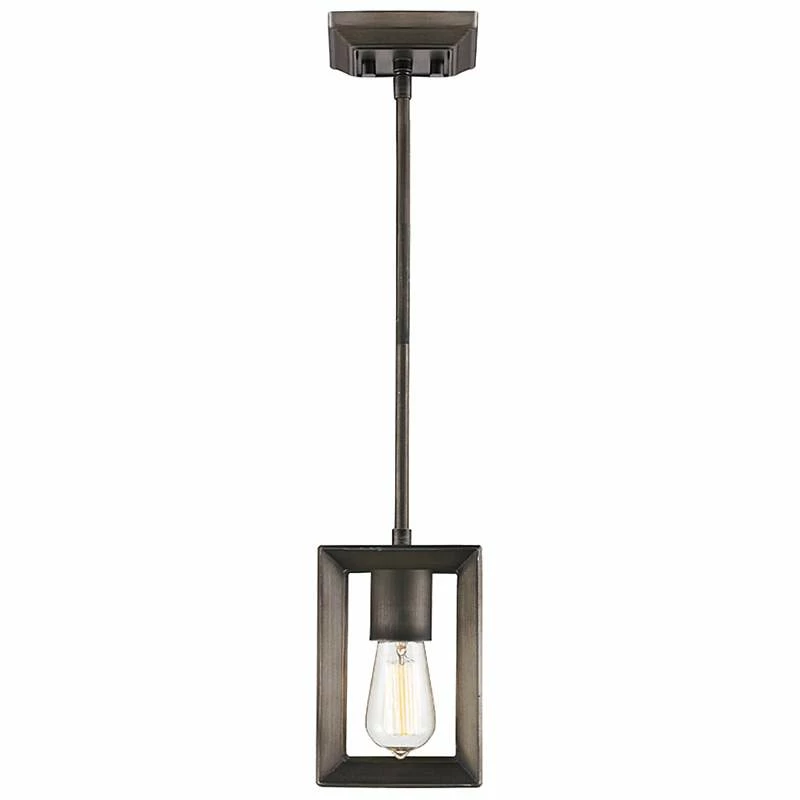 Golden Lighting Smyth 7" Wide Gunmetal Bronze Cage Mini Pendant 4 Golden Lighting Smyth 7" Wide Gunmetal Bronze Cage Mini Pendant - Image 2