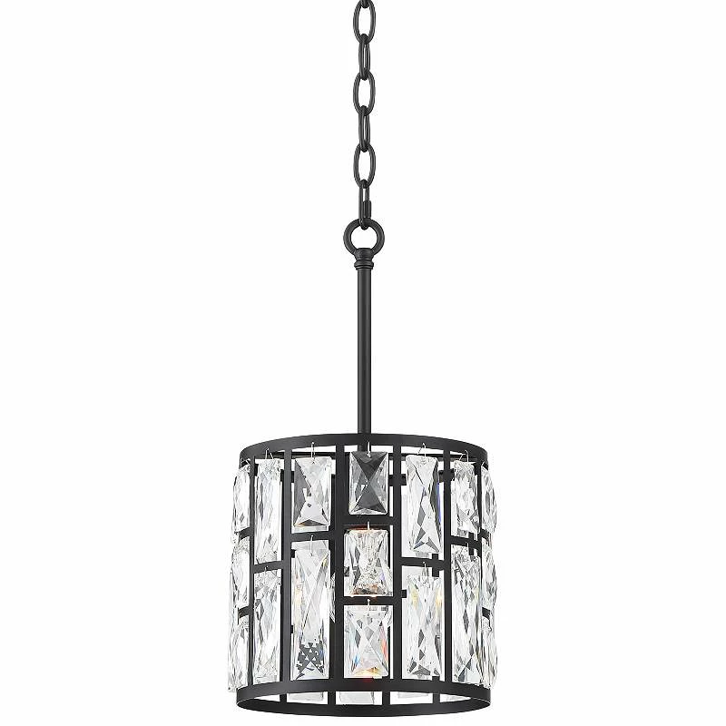 Sofie 8 1/2" Wide Black And Crystal Mini Pendant Light 5 Sofie 8 1/2" Wide Black And Crystal Mini Pendant Light - Image 3