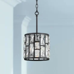 Sofie 8 1/2" Wide Black And Crystal Mini Pendant Light 9 Sofie 8 1/2" Wide Black And Crystal Mini Pendant Light -Outlet The Radiantix Store sofie 8 and one half inch wide black and crystal mini pendant light 64t34cropped