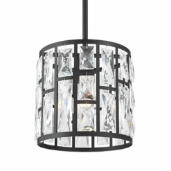 Sofie 8 1/2" Wide Black And Crystal Mini Pendant Light 11 Sofie 8 1/2" Wide Black And Crystal Mini Pendant Light -Outlet The Radiantix Store sofie 8 and one half inch wide black and crystal mini pendant light 64t34views1