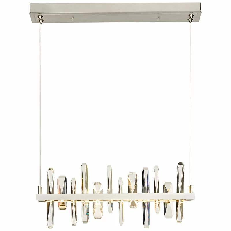 Solitude 25 1/2"W Platinum LED Kitchen Island Light Pendant 5 Solitude 25 1/2"W Platinum LED Kitchen Island Light Pendant - Image 3