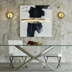 Solstice 35 3/4" Wide Soft Gold And Glass LED Pendant Light -Outlet The Radiantix Store solstice 35 and three quarter inch wide soft gold and glass led pendant light 20y91views2