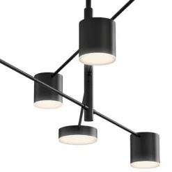 Sonneman Counterpoint™ 45"W Satin Black 6-Light LED Pendant -Outlet The Radiantix Store sonneman counterpoint trade 45 inchw satin black 6 light led pendant 54a27views1
