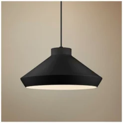 Sonneman Koma 15" Wide Satin Black Pendant Light