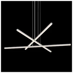 Sonneman Stix 39 1/2"W Satin Aluminum 3-Light LED Pendant