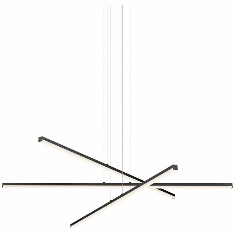 Sonneman Stix 39 1/2"W Satin Black 3-Arm LED Pendant Light 4 Sonneman Stix 39 1/2"W Satin Black 3-Arm LED Pendant Light - Image 2