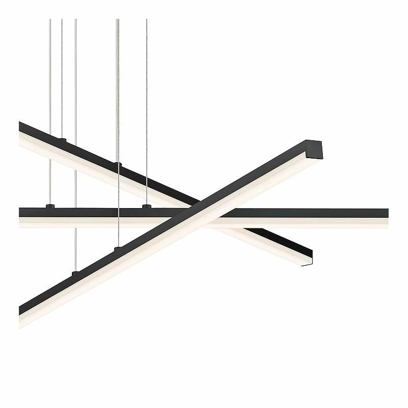 Sonneman Stix 39 1/2"W Satin Black 3-Arm LED Pendant Light 5 Sonneman Stix 39 1/2"W Satin Black 3-Arm LED Pendant Light - Image 3