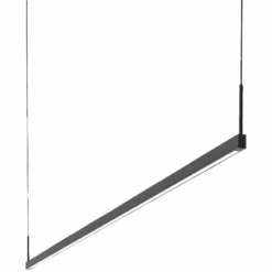 Sonneman Thin-Line 72"W Satin Black LED Island Pendant Light
