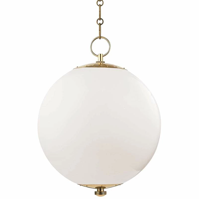 Sphere No.1 16" Wide Aged Brass Pendant Light 4 Sphere No.1 16" Wide Aged Brass Pendant Light - Image 2