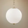 Sphere No.1 16" Wide Aged Brass Pendant Light